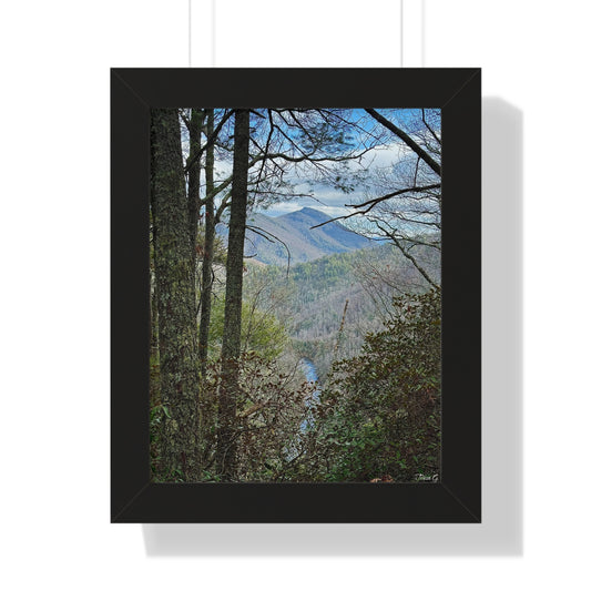 Linville River and Hawksbill Mt Overlook