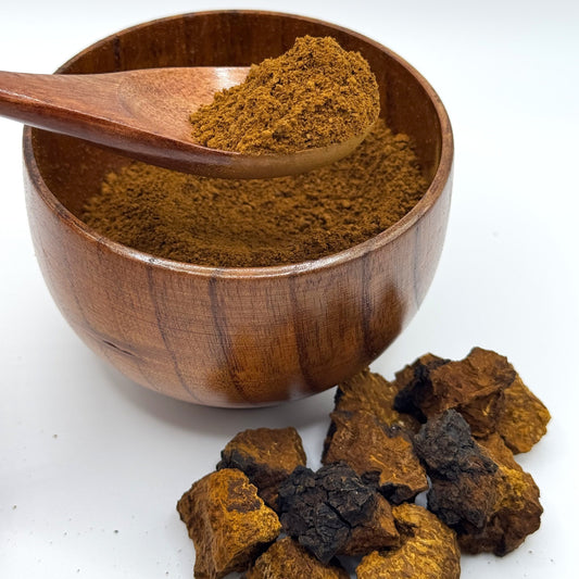WILD Chaga Mushroom Powder - The Wake Up Tea (3.5oz/100g)